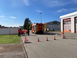 Feuerwehr-AG mit der Gemeinschaftsschule Rheintal